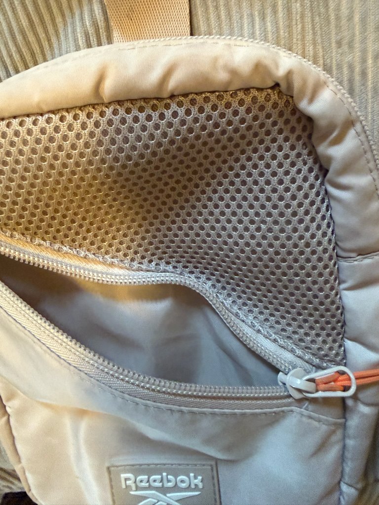Reebok Beige Crossbody Sling Bag Athleisure Travel Pouch — image 2 of 5
